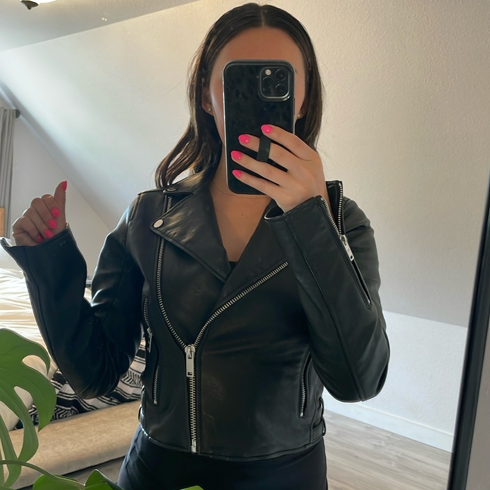 Black (vegan) leather jacket